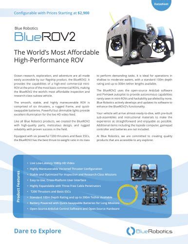 Blue Robotics BlueROV Documentation PDF